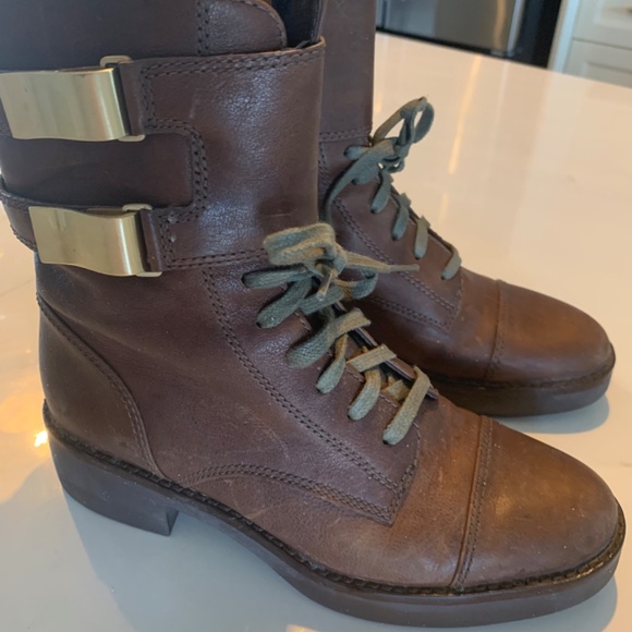Bottes cuir brun grandeur 6 - Excellente condition - WHAT FOR - Picture 3 of 5